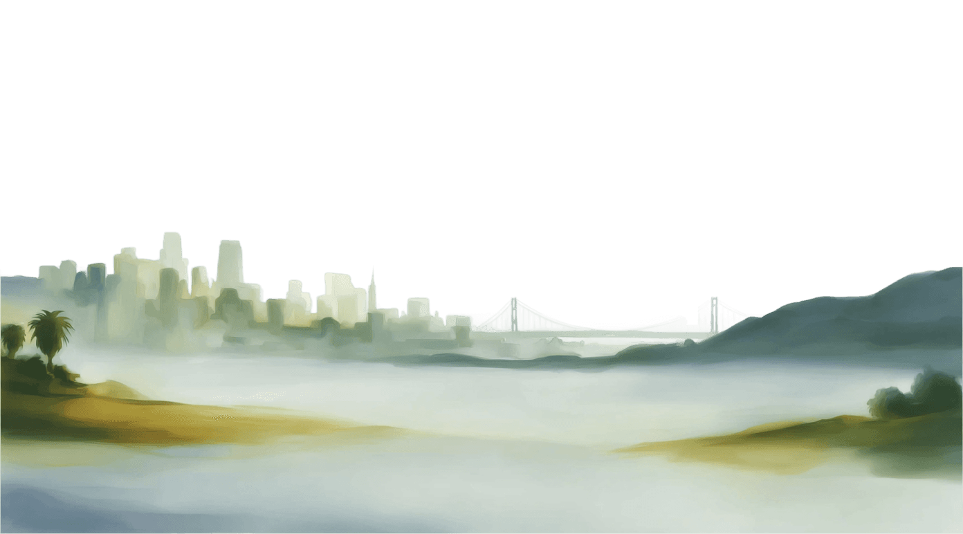 San Francisco watercolor skyline